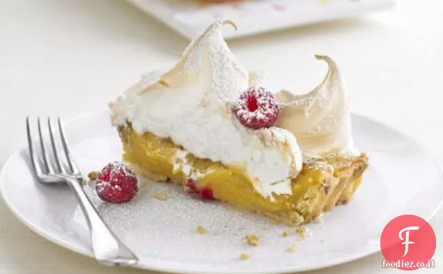 Crostata di meringa al limone e lampone