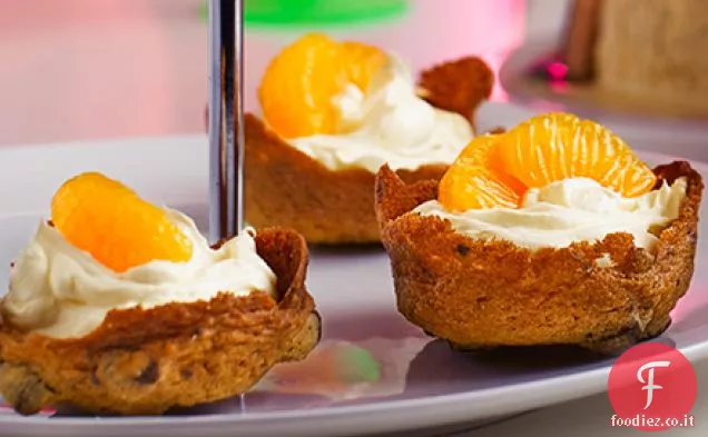 Mini choc-crostate di cheesecake all'arancia