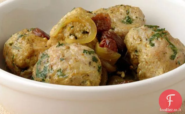 Kefta di tacchino con cipolla dolce e salsa di uva passa