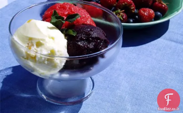 Semplicemente sorbetto ai mirtilli