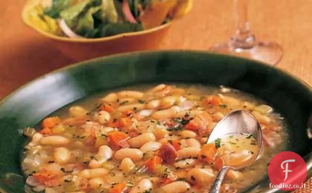 Zuppa di Fagioli Bianchi Toscani con Prosciutto