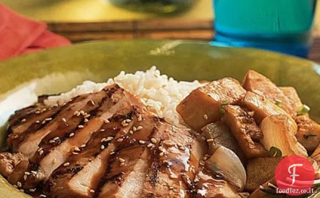 Pollo alla griglia con marinata di whisky e zenzero