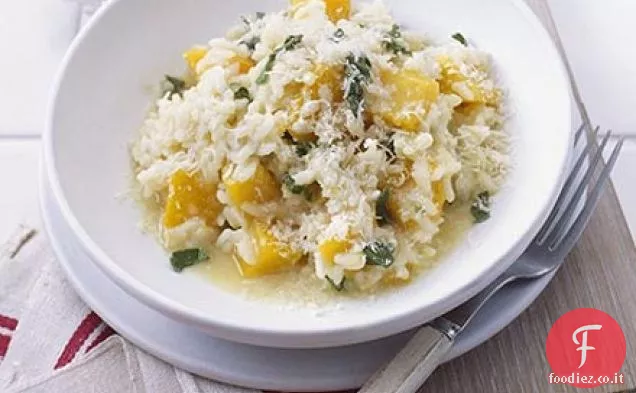 Risotto di zucca al forno a microonde