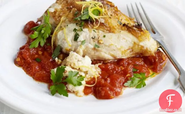 Pollo ripieno con limone, capperi e peperoncino