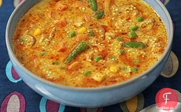Verdure piccanti e quinoa one-pot