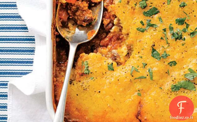Cornbread-condita manzo e Chorizo Pot Pie