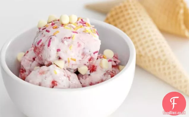 Gelato alla fragola facile