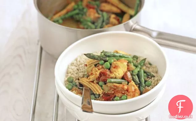 Stufato di pollo e verdure con couscous integrale