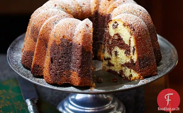 Torta al cioccolato e mandorle marmorizzata