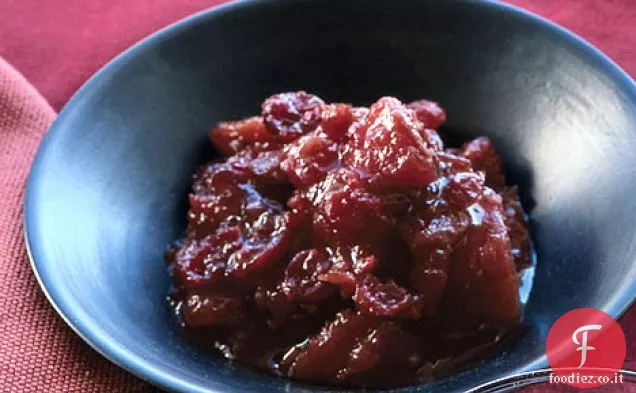 Chutney di mirtilli, pere e zenzero