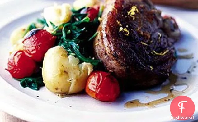 Crush di agnello e patate alla griglia