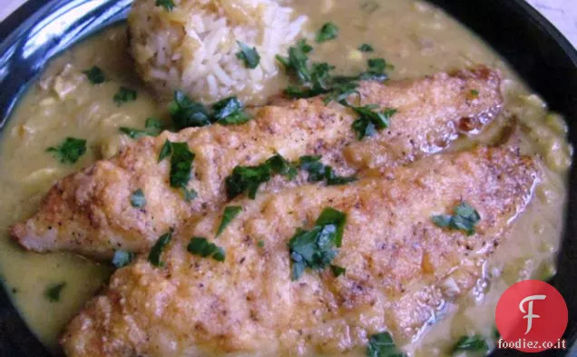Curry piccante di pesce gatto