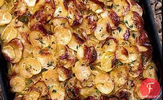 Patate al timo arrosto burrose