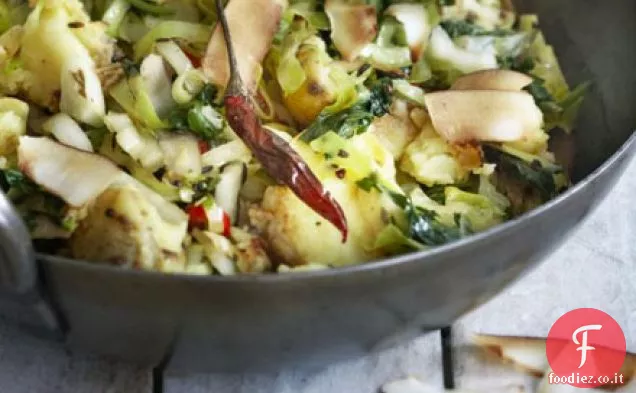 Cavolo Gujarati con cocco e patate
