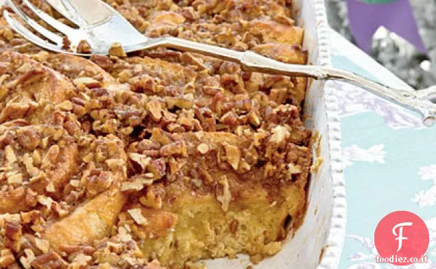 Toast francese al forno con Streusel di pecan