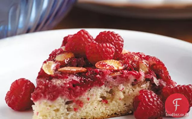 Torta al lampone capovolta