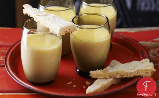 Lemon posset con pasta frolla alle mandorle zuccherate