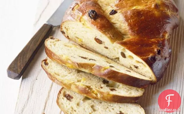 Treccia di pagnotta di tè al mango