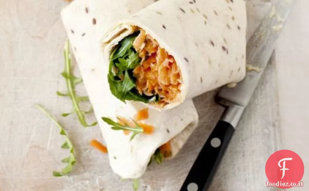 Roll-up di carote e hummus