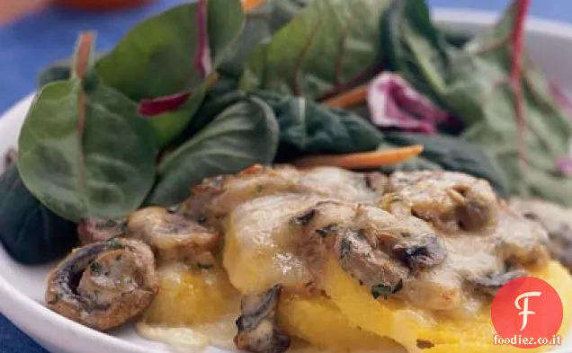 Polenta Gratinata con Funghi e Fontina