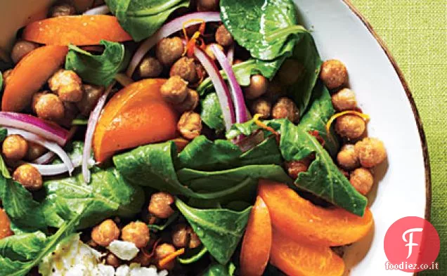 Insalata di ceci e albicocche tostate