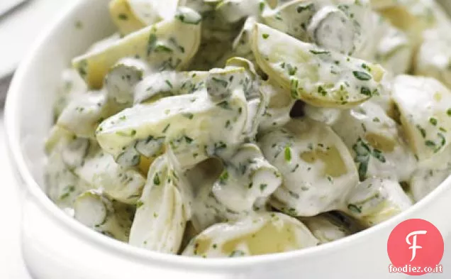 Patate novelle con cornichons & crema
