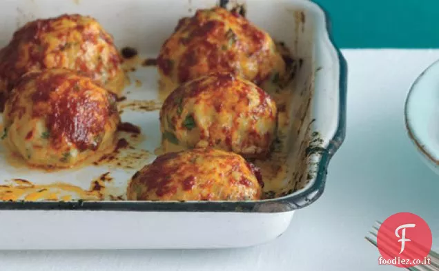 Polpette di Pollo al Forno con Peperonata