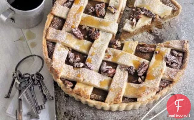 Torta al burro, acero e noci pecan