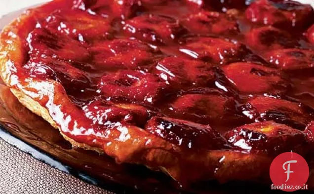 Torta di prugne e marzapane tatin