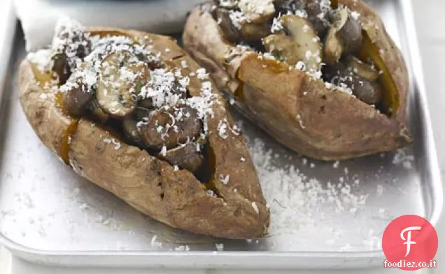 Patate dolci con funghi e rosmarino