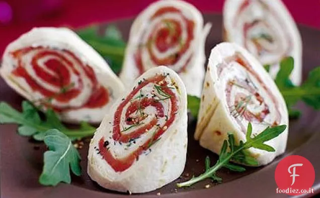 Rotolli di salmone affumicato