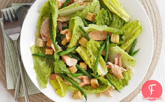 Trota affumicata a caldo e insalata di senape