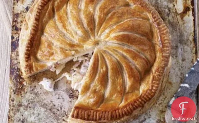 Torta di sedano rapa, patate e pancetta