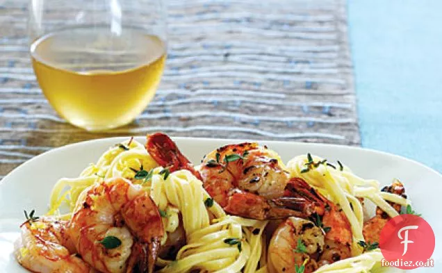 Linguine con Gamberi Pepati
