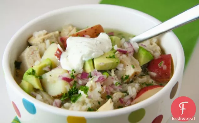 Zuppa di pollo riso Avocado