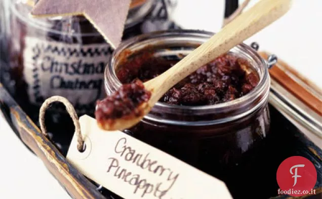 Cranberry, ananas & data chutney