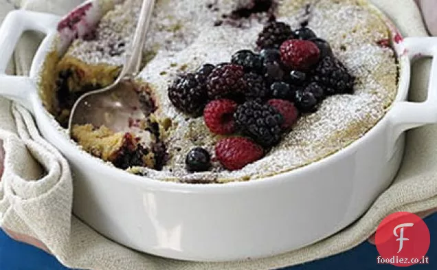 Budino al cioccolato bianco e frutti di bosco