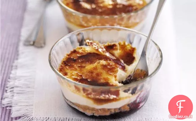 Cheesecake ai mirtilli brûlée pots