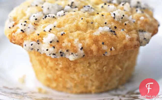 Muffin alla panna acida con Streusel di semi di papavero