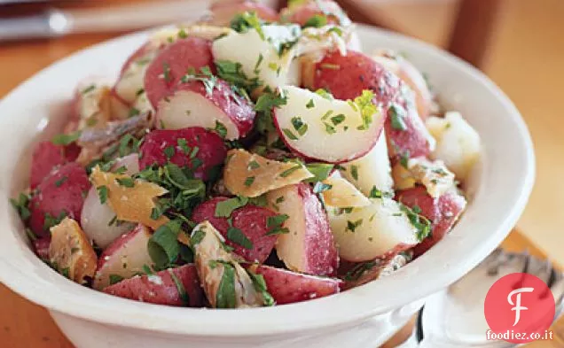 Insalata calda di patate alla trota affumicata