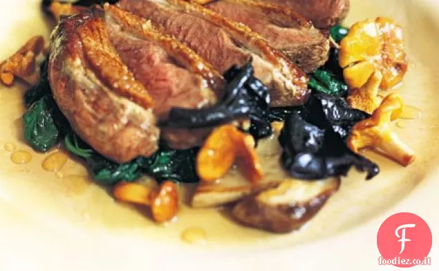 Petto d'anatra arrosto con vinaigrette allo sciroppo d'acero