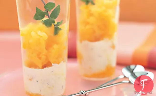 Granita di Mandarino con Crema di Baccelli di Vaniglia