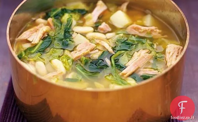 Verdure di primavera e zuppa di gammon