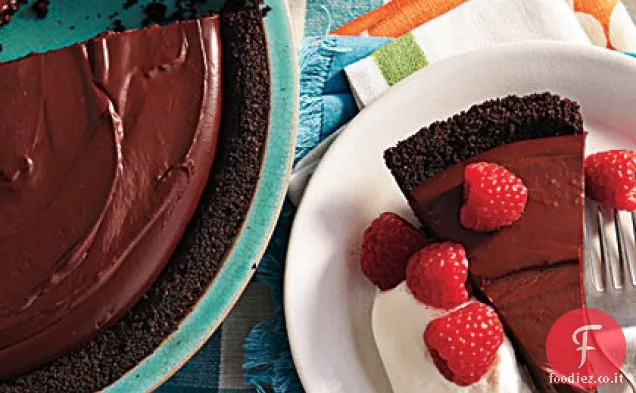 Torta di budino al cioccolato ricco