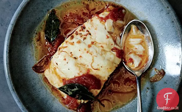 Baccalà in camicia con Pomodoro e Zafferano
