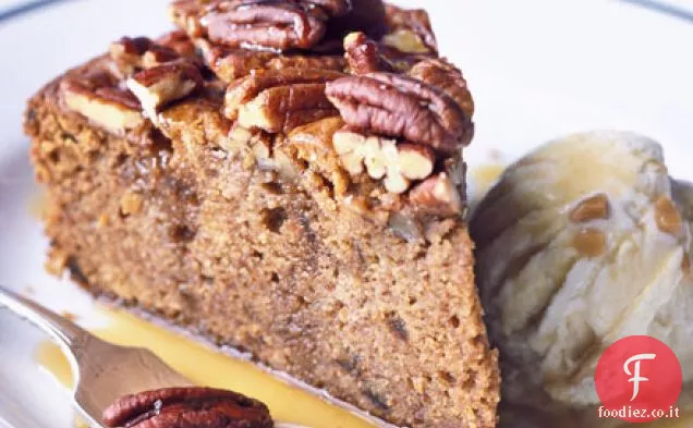 Torta di noci pecan toffee