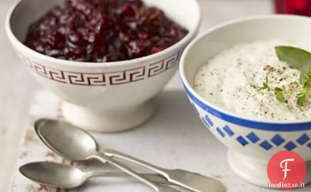 Salsa di mirtilli rossi e vino rosso