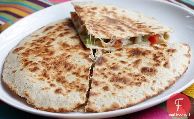 Quesadillas di gamberetti con salsa di pomodoro Avocado