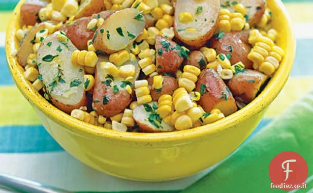 Patate e mais imburrati alle erbe