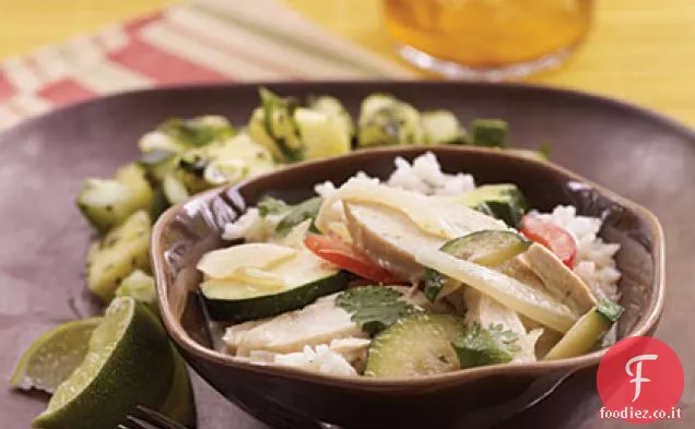 Pollo al curry verde tailandese